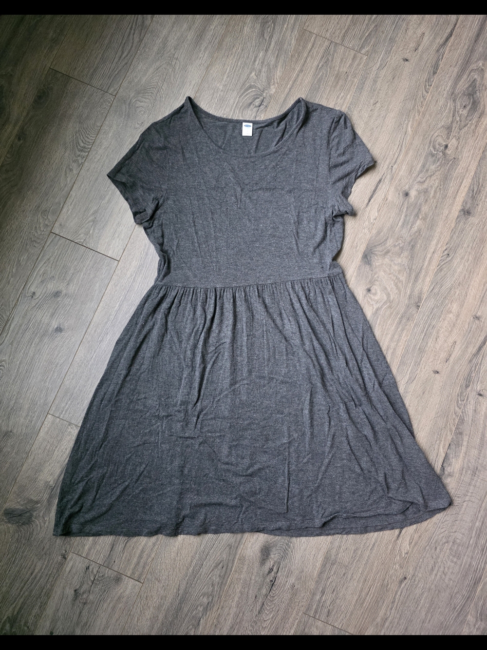 Old Navy Short Sleeve Scoop Neck Dress - Charcoal Gray {Large}
